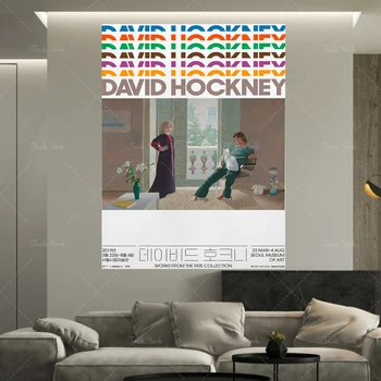 David Hockney Ponas ir Ponia Clark ir Percy | David Hockney Plakatas | Meno Paroda | Sienų Dekoras | Sienos Menas | Menas Spausdinti